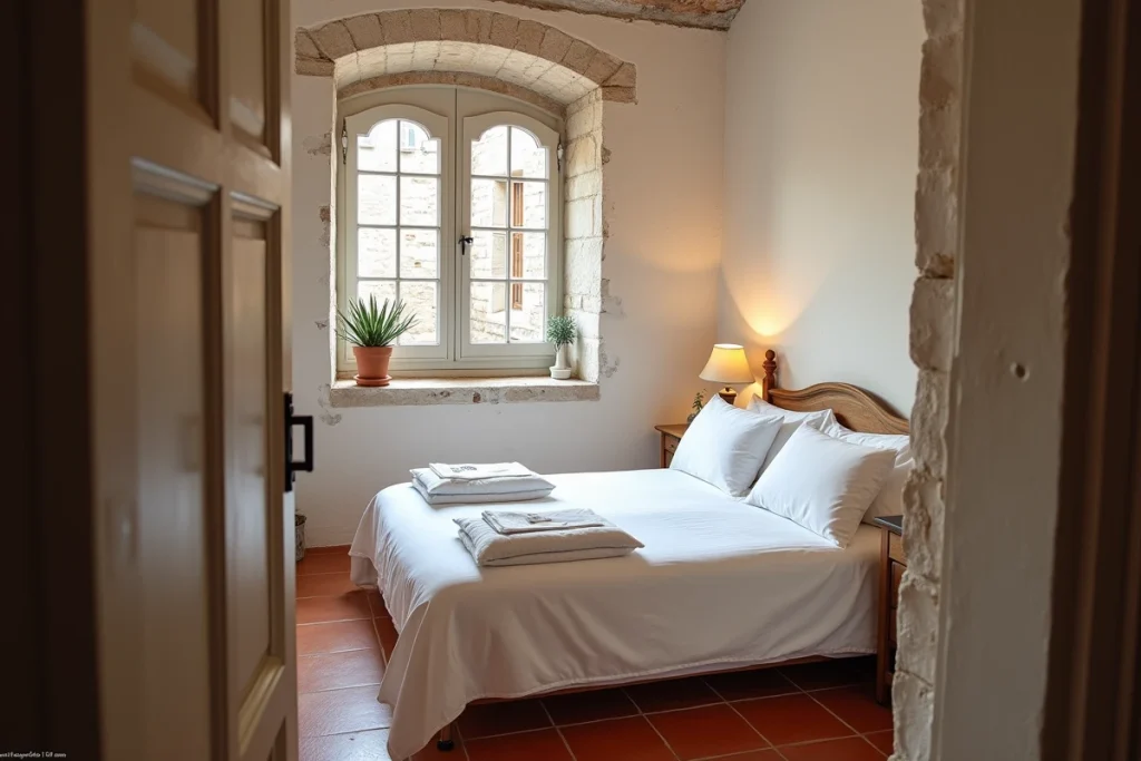 Chambre Airbnb bien aménagée dans une maison de caractère à Pézenas avec décoration provençale authentique